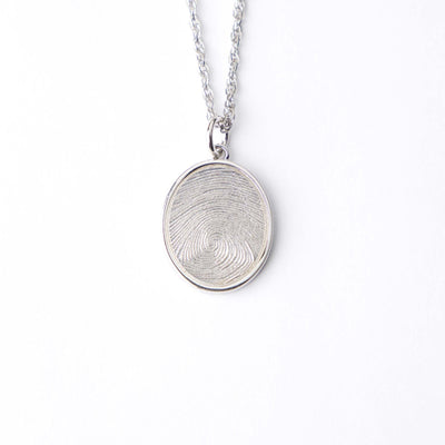 Oval Fingerprint Pendant - Greenhaven